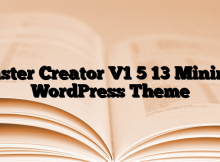 Master Creator V1 5 13 Minimal WordPress Theme