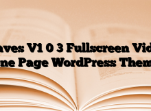 Waves V1 0 3 Fullscreen Video One Page WordPress Theme